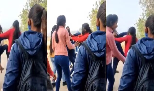 छात्राओं के बीच मारपीट