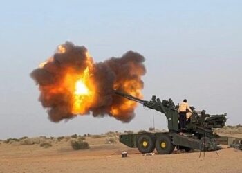Indian field gun equipped