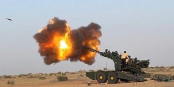 Indian field gun equipped
