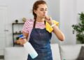 sneezing while cleaning