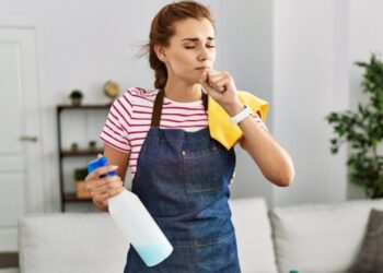 sneezing while cleaning